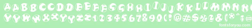 Lisätietoja FrutigerstonesRegular-fontista FrutigerstonesRegular-fontti – valkoiset fontit vihreällä taustalla