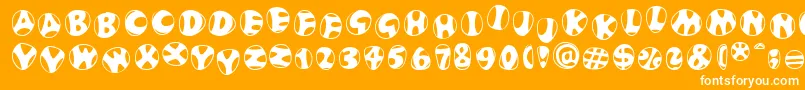 FrutigerstonesRegular Font – White Fonts on Orange Background