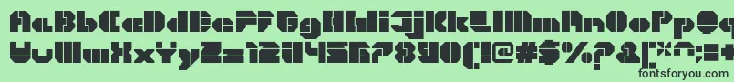 CortenOpenfatregular Font – Black Fonts on Green Background