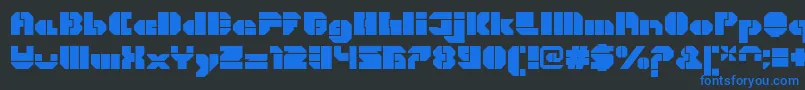 CortenOpenfatregular Font – Blue Fonts on Black Background