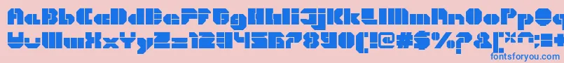 CortenOpenfatregular Font – Blue Fonts on Pink Background