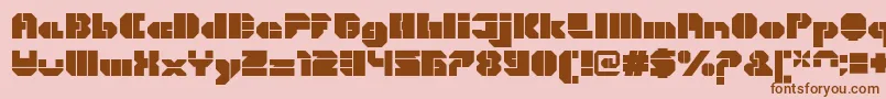 CortenOpenfatregular Font – Brown Fonts on Pink Background