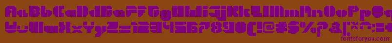 CortenOpenfatregular Font – Purple Fonts on Brown Background