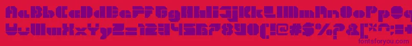 CortenOpenfatregular Font – Purple Fonts on Red Background