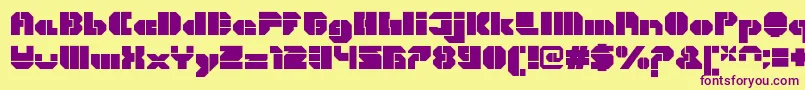 CortenOpenfatregular Font – Purple Fonts on Yellow Background
