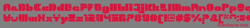 CortenOpenfatregular-Schriftart – Rote Schriften auf grauem Hintergrund