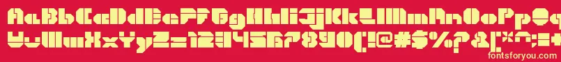 CortenOpenfatregular Font – Yellow Fonts on Red Background