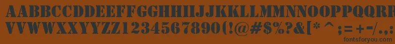 StStencil Font – Black Fonts on Brown Background