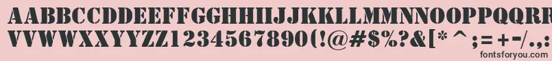 StStencil Font – Black Fonts on Pink Background