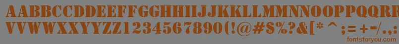 StStencil Font – Brown Fonts on Gray Background