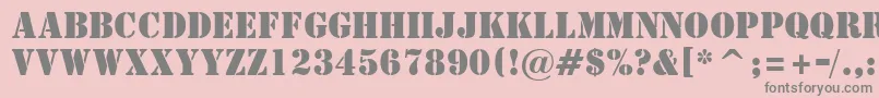 StStencil Font – Gray Fonts on Pink Background
