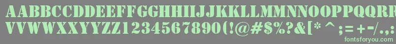 StStencil Font – Green Fonts on Gray Background