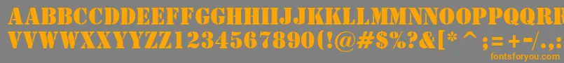 StStencil Font – Orange Fonts on Gray Background