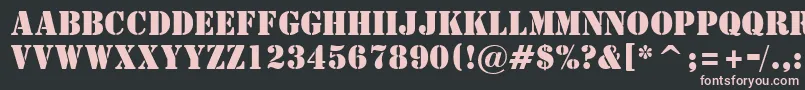 StStencil Font – Pink Fonts on Black Background