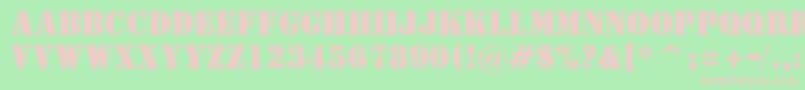 StStencil-Schriftart – Rosa Schriften auf grünem Hintergrund