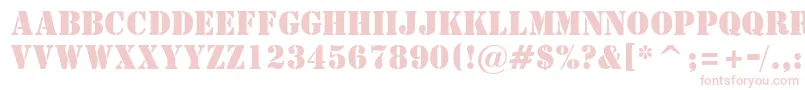 StStencil Font – Pink Fonts on White Background