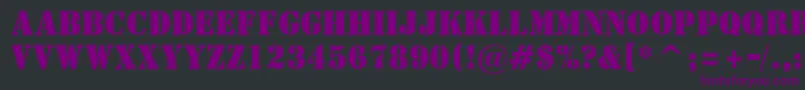 StStencil Font – Purple Fonts on Black Background