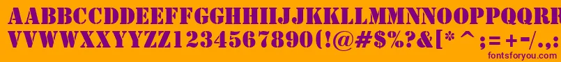 fuente StStencil – Fuentes Moradas Sobre Fondo Naranja