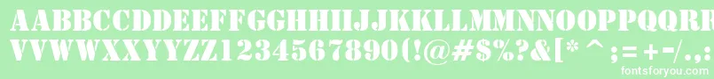 StStencil Font – White Fonts on Green Background