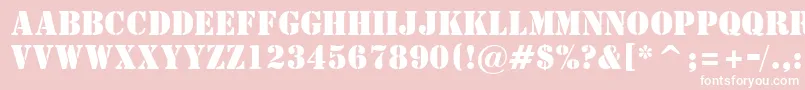 StStencil Font – White Fonts on Pink Background