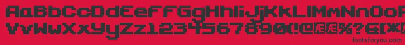 GaposisSolidBrk Font – Black Fonts on Red Background