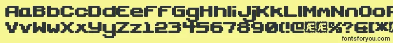 GaposisSolidBrk Font – Black Fonts on Yellow Background