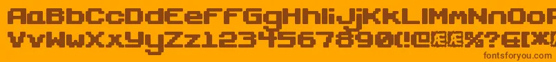 GaposisSolidBrk Font – Brown Fonts on Orange Background