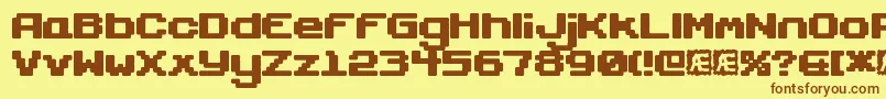 GaposisSolidBrk Font – Brown Fonts on Yellow Background