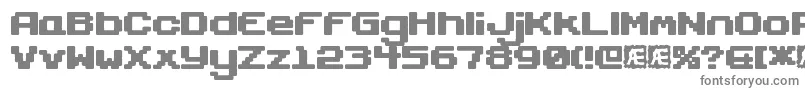 GaposisSolidBrk-fontti – harmaat kirjasimet valkoisella taustalla