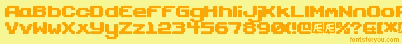 GaposisSolidBrk Font – Orange Fonts on Yellow Background