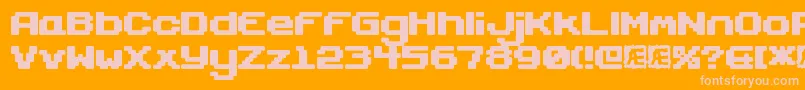 GaposisSolidBrk Font – Pink Fonts on Orange Background