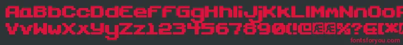 GaposisSolidBrk Font – Red Fonts on Black Background