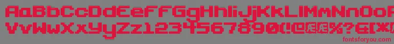 フォントGaposisSolidBrk – 赤い文字の灰色の背景