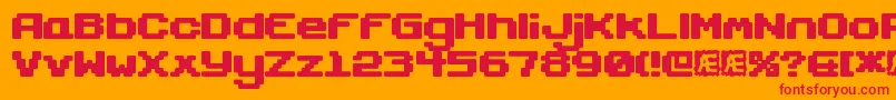 フォントGaposisSolidBrk – オレンジの背景に赤い文字