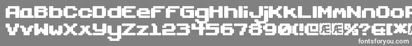 GaposisSolidBrk Font – White Fonts on Gray Background
