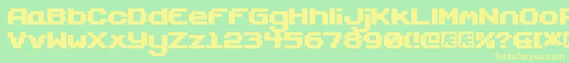 Шрифт GaposisSolidBrk – жёлтые шрифты на зелёном фоне
