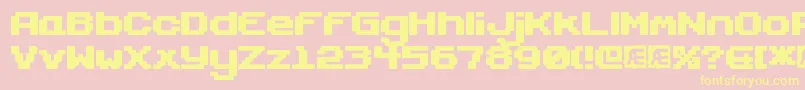 GaposisSolidBrk Font – Yellow Fonts on Pink Background