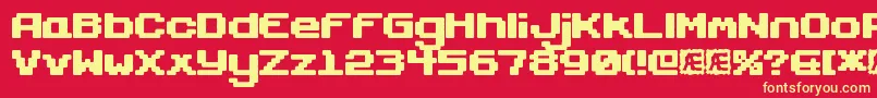 フォントGaposisSolidBrk – 黄色の文字、赤い背景