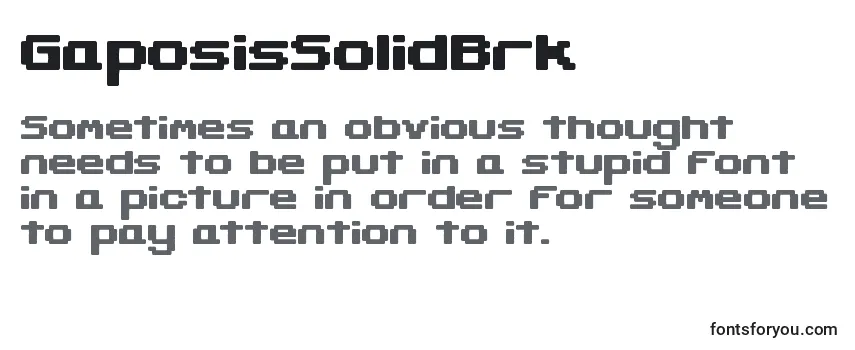GaposisSolidBrk -fontin tarkastelu
