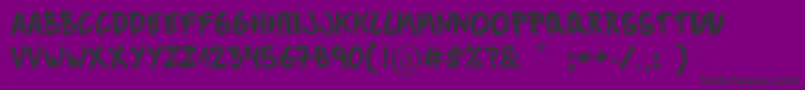 MuckySans-Schriftart – Schwarze Schriften auf violettem Hintergrund