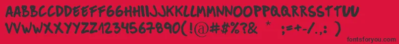 MuckySans Font – Black Fonts on Red Background