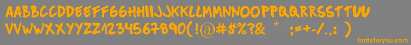 MuckySans Font – Orange Fonts on Gray Background