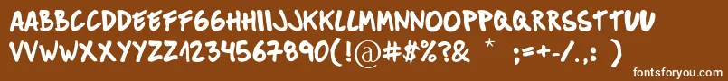 MuckySans Font – White Fonts on Brown Background
