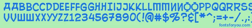 10CentSoviet Font – Blue Fonts on Green Background