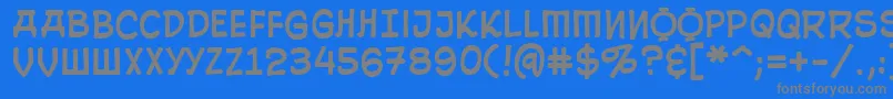フォント10CentSoviet – 青い背景に灰色の文字