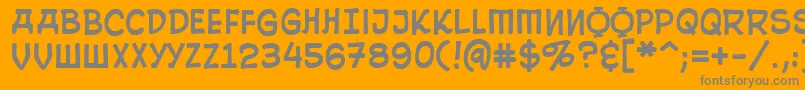 10CentSoviet Font – Gray Fonts on Orange Background