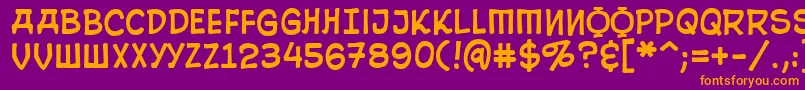 10CentSoviet Font – Orange Fonts on Purple Background