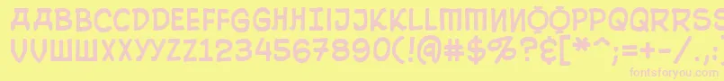 10CentSoviet Font – Pink Fonts on Yellow Background