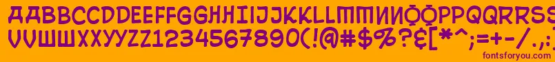 10CentSoviet Font – Purple Fonts on Orange Background