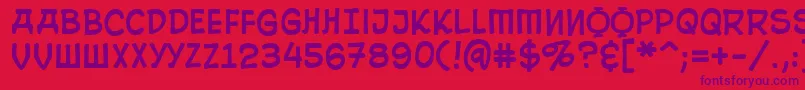 10CentSoviet Font – Purple Fonts on Red Background